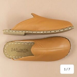 Handmade Leather Mules — Grounding Shoes l, Atlantis Turkish Slides